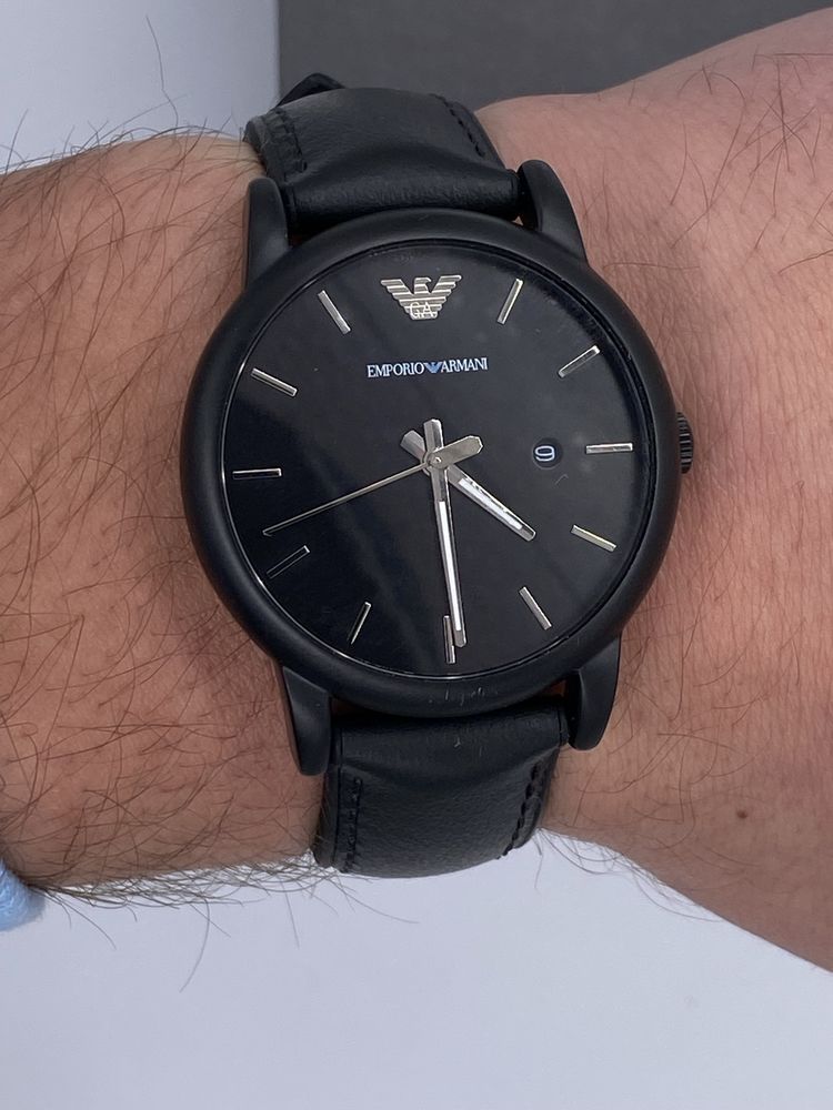 Oryginalny Zegarek męski EMPORIO ARMANI AR1973 Czarny klasyczny