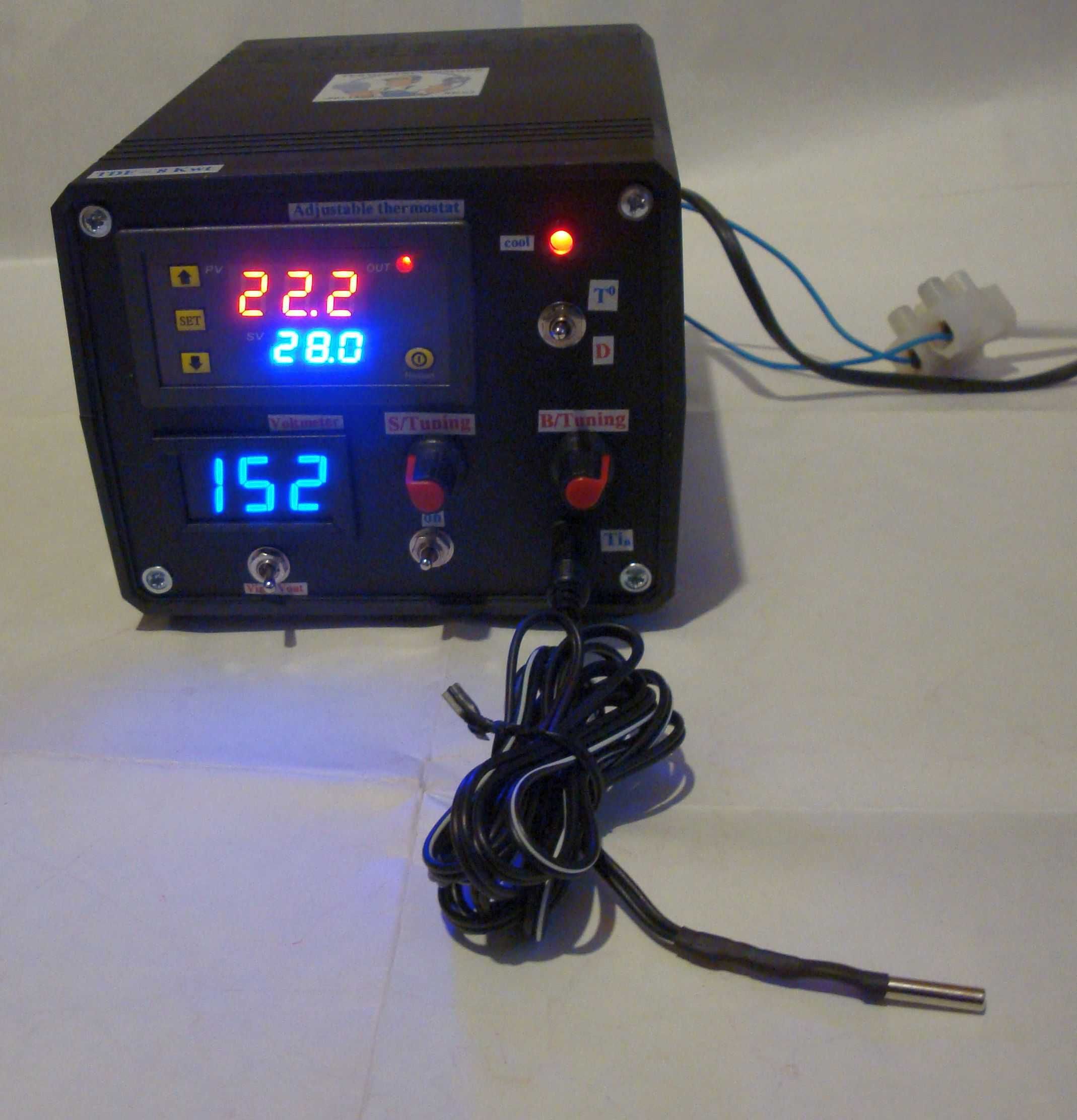 Регулятор мощности с Термостатом 0-220вольт – 8 квт – дистилляция