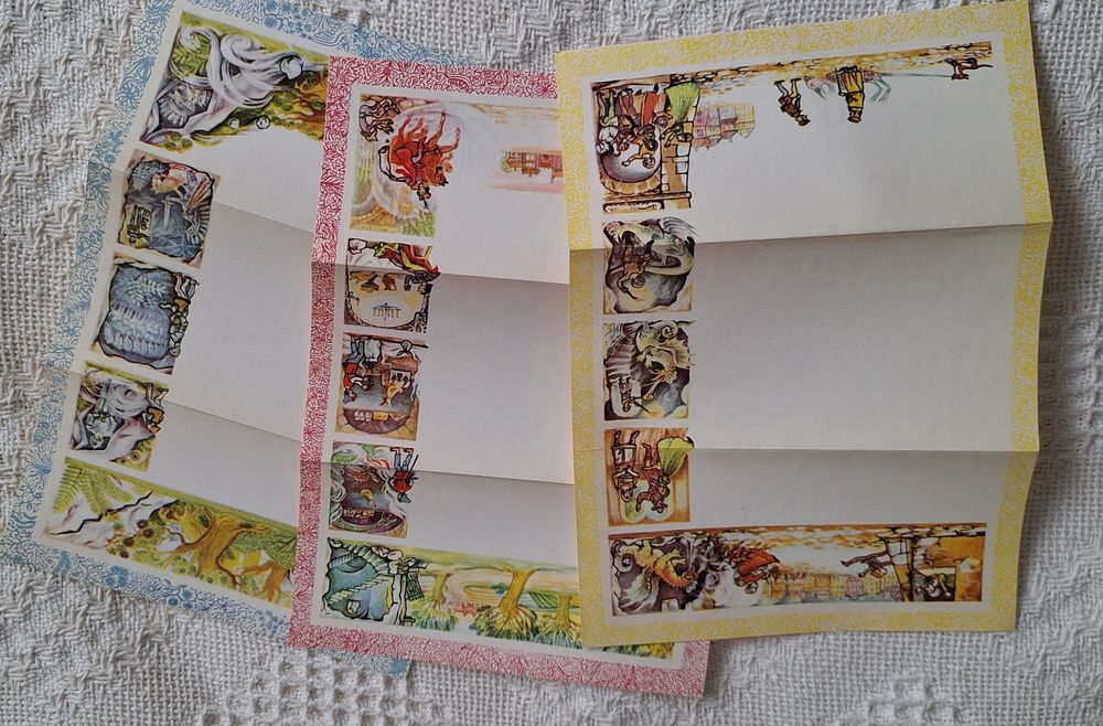 Papeteria z okolicznościowym nadrukiem z lat 80-tych.