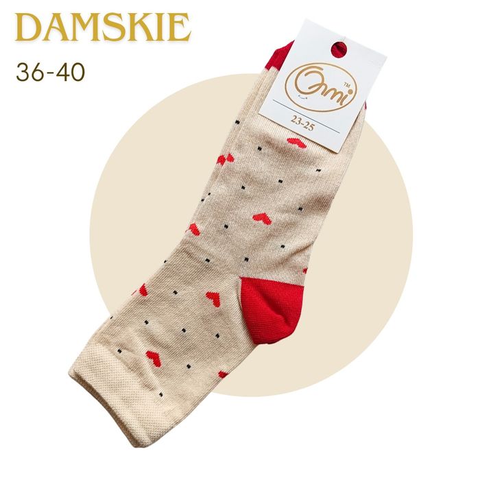 Skarpetki damskie w serduszka 2 pary