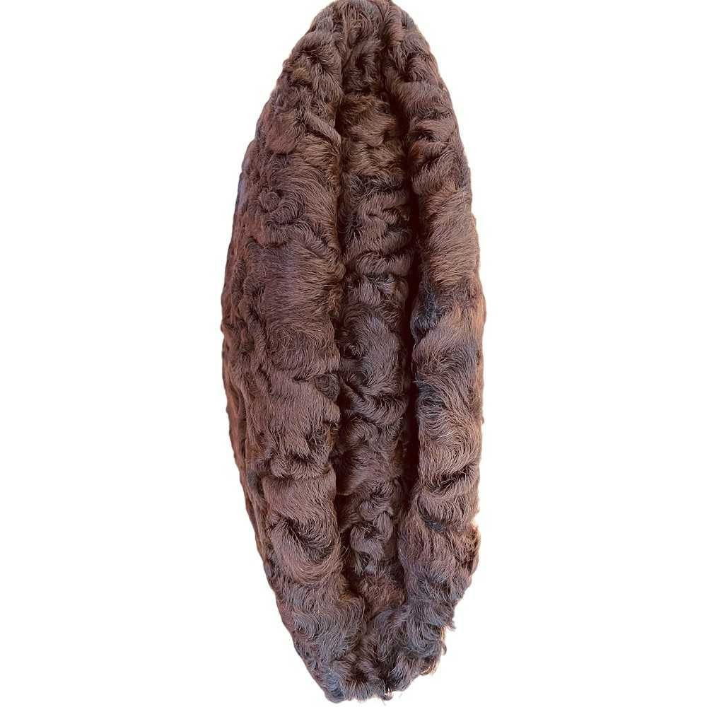 Boné Karakul feito à mão, chapéu de inverno para diplomata (marrom)