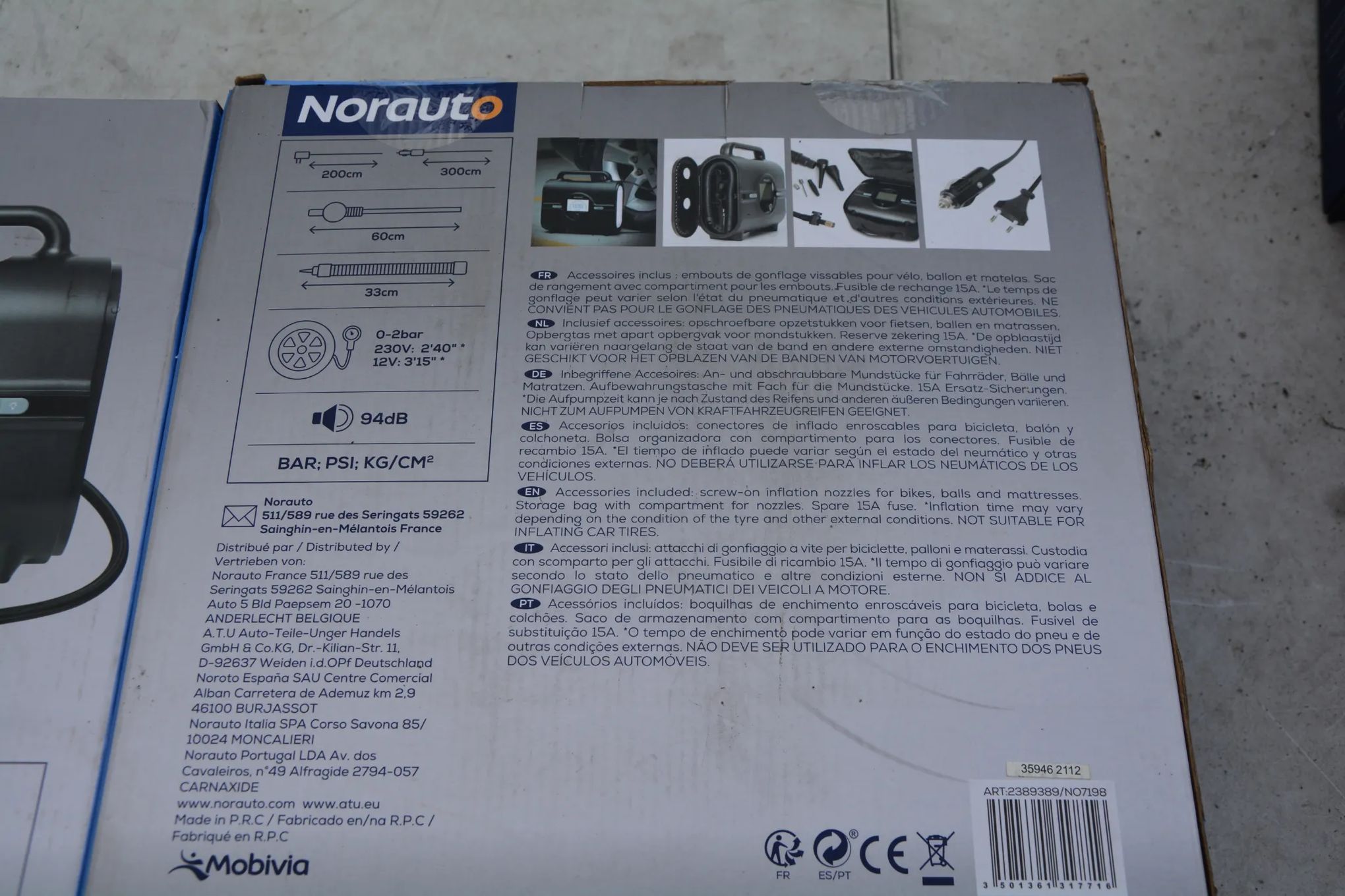 Programowalna pompka cyfrowa firmy NORAUTO ze stykami 12V i 23V