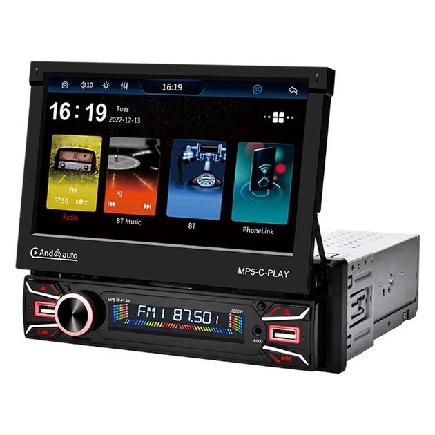 Автомагнітола 1 DIN CML-PLAY 7230W | HD 7" 16:9 висувний, 720P, MicroS