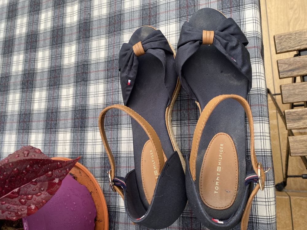 Espadryle granatowe tommy Hilfiger