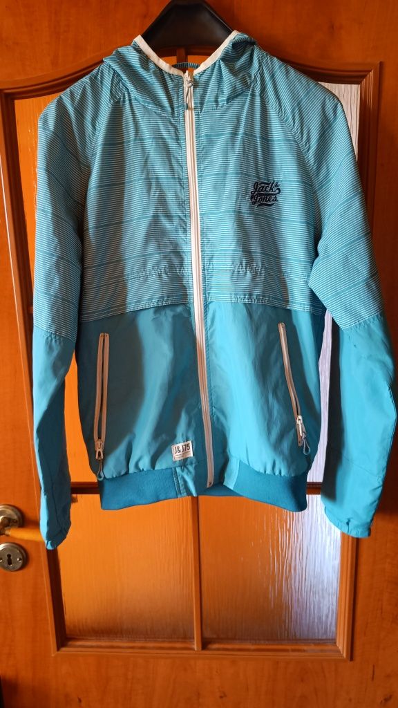 Jack & Jones  Duńska męska kurtka wiatrówka z kapturem, Rozmiar M