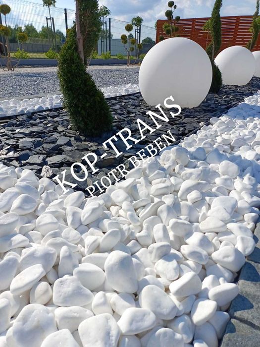 Kamień otoczak grecki THASSOS Premium biały 1-3, 3-6 cm 25kg