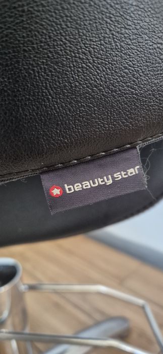 Fotel fryzjerski skórzany czarny beauty star