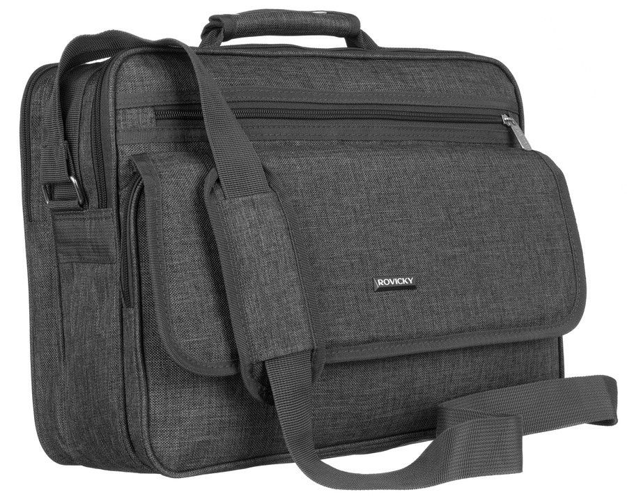 pojemna, materiałowa torba na laptopa - rovicky