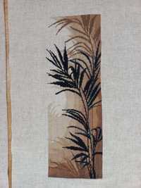 Вышивка  триптих крестиком "Ветки пальмы "