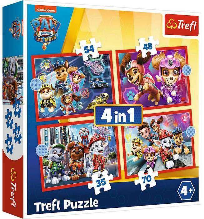 Puzzle 4 w 1 Psi Patrol w mieście 34374 Trefl