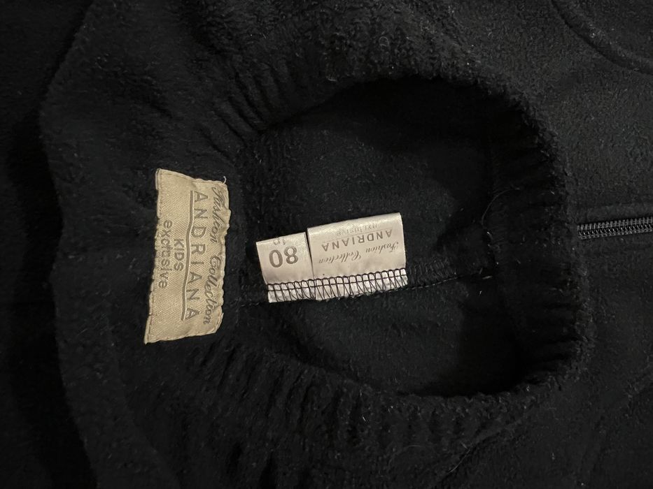 Флісовий костюм 80 р- штани та худі на блискавці темно синій