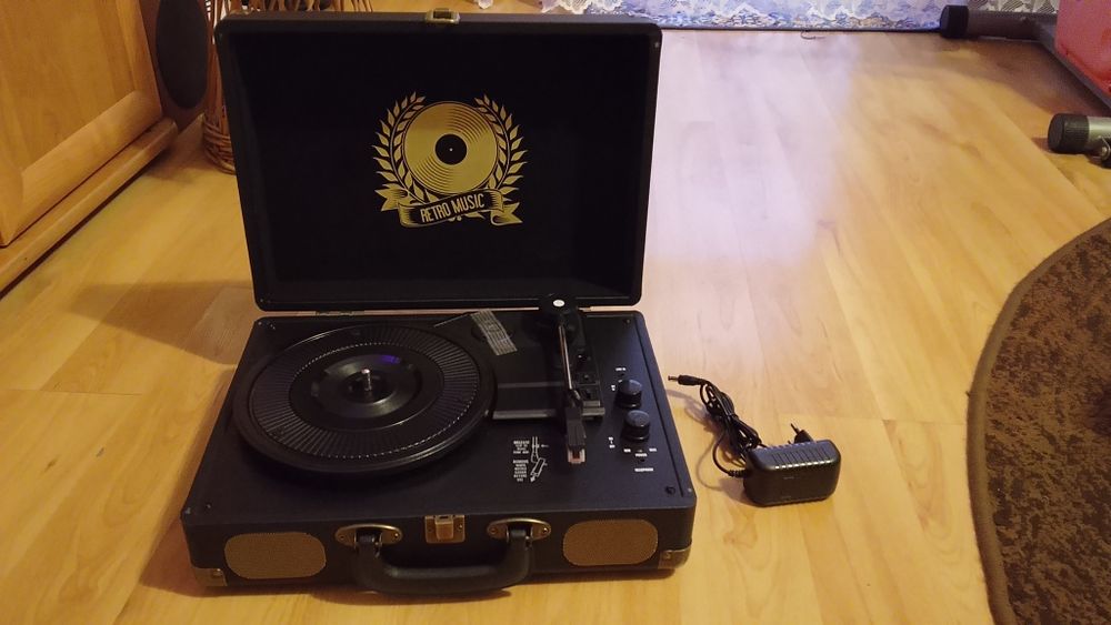 Gramofon retro z bluetooth