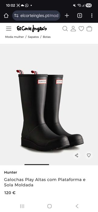 Linda e elegante galocha Hunter.