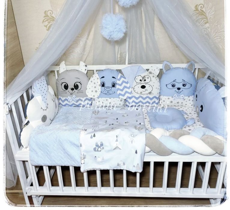 Бортики в дитяче ліжечко. Защитные бортики в детскую кроватку.