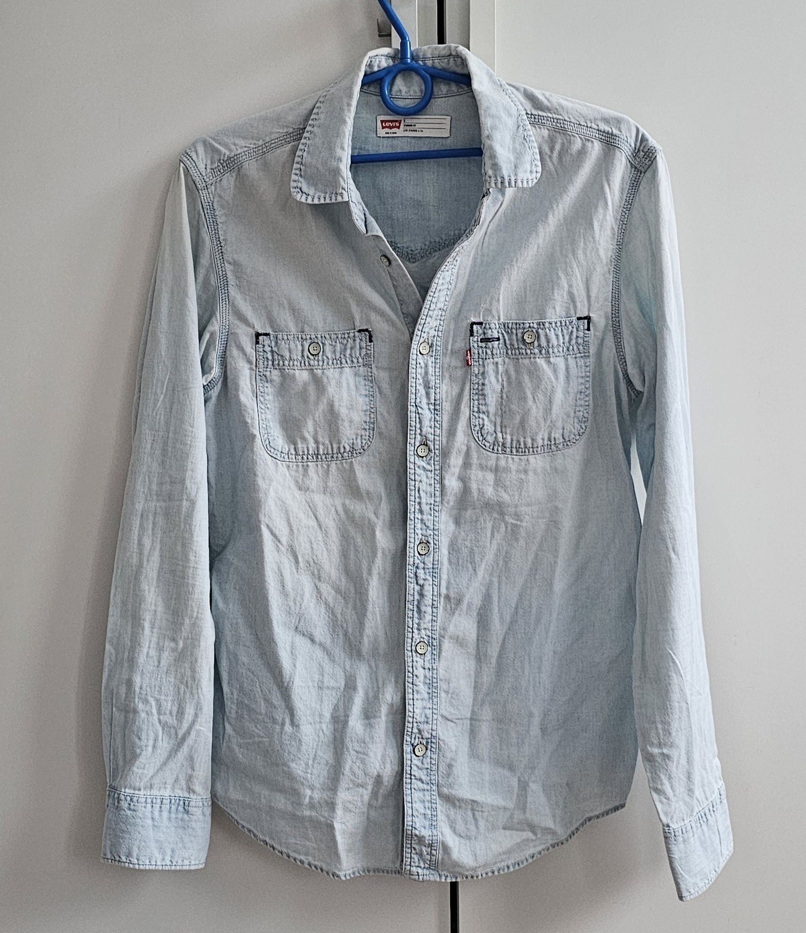 Levi's koszula jeansowa S niebieska babyblue standard levis
