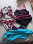 Kostium strój kąpielowy bikini dla dziewczynki 2 szt 146 152 + gratist