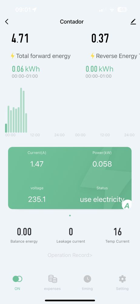 Disjuntor contador de energia bidirecional