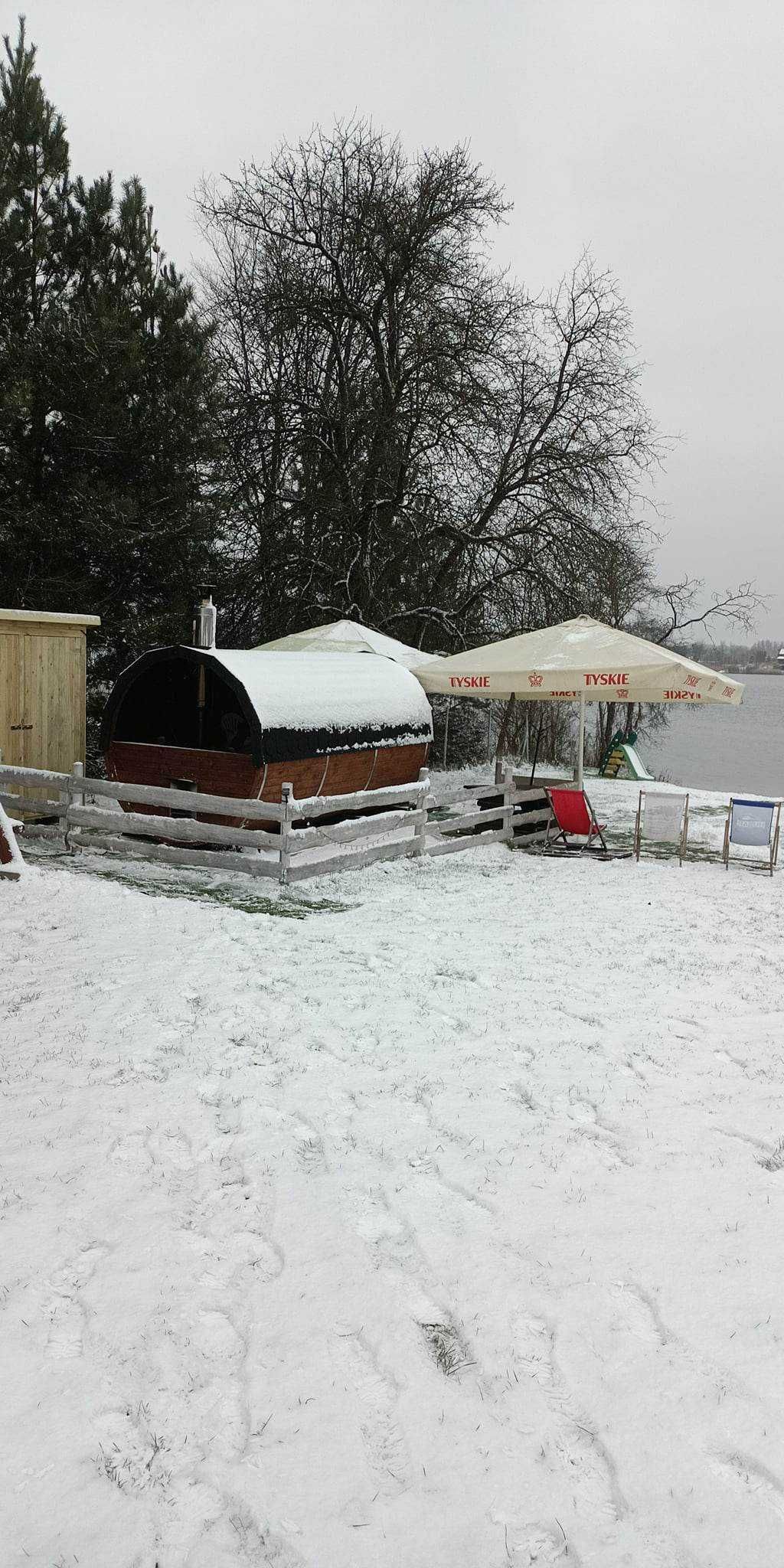 Sauna wynajem, morsowanie , Jezioro Białe, PLAŻA ZUZOLINKA