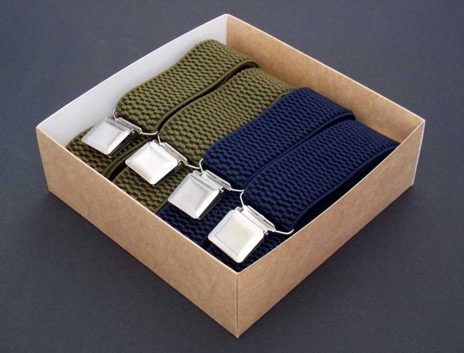 Чоловічі широкі підтяжки подарункові в коробці / широкие подтяжки 2шт.