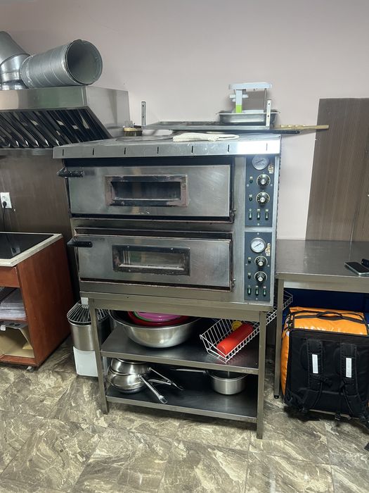 Піч для піци ItPizza 2 камери + нержавіючий стіл, 380В, робоча