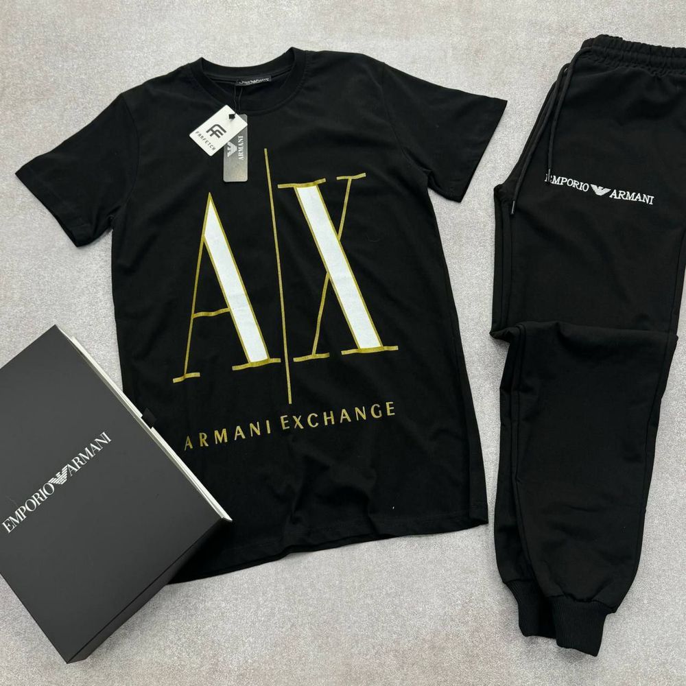 NEW SEASON| Мужской костюм Armani Exchange|M-XXL| черный| качество-LUX
