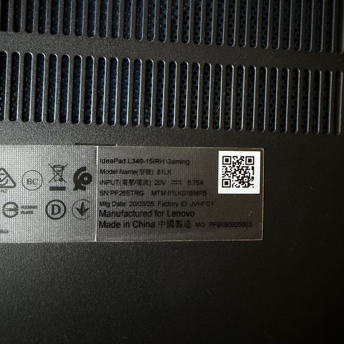 Laptop Lenovo ideapad L-340-15IRH Gaming