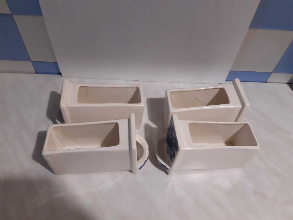 Szufladki fajansowe Włocławek Hand painted 4 sztuki