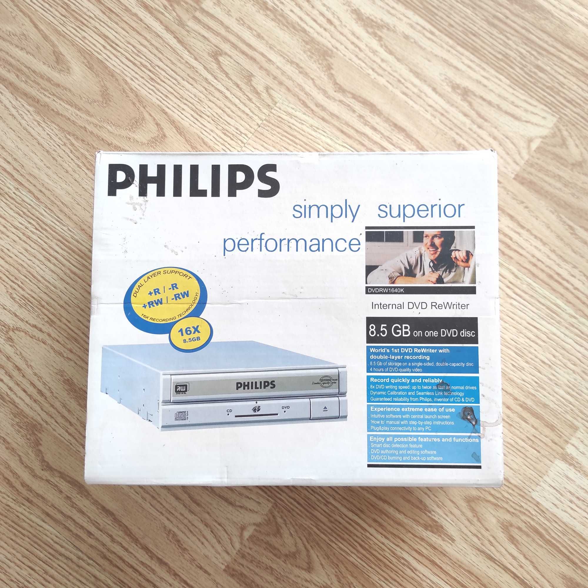 Gravador interno DVD-RW Philips e Leitor - Novo