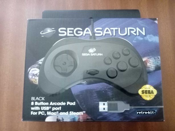 Comando Sega Saturn/Saturno USB (oficial Sega), em caixa [quase novo]