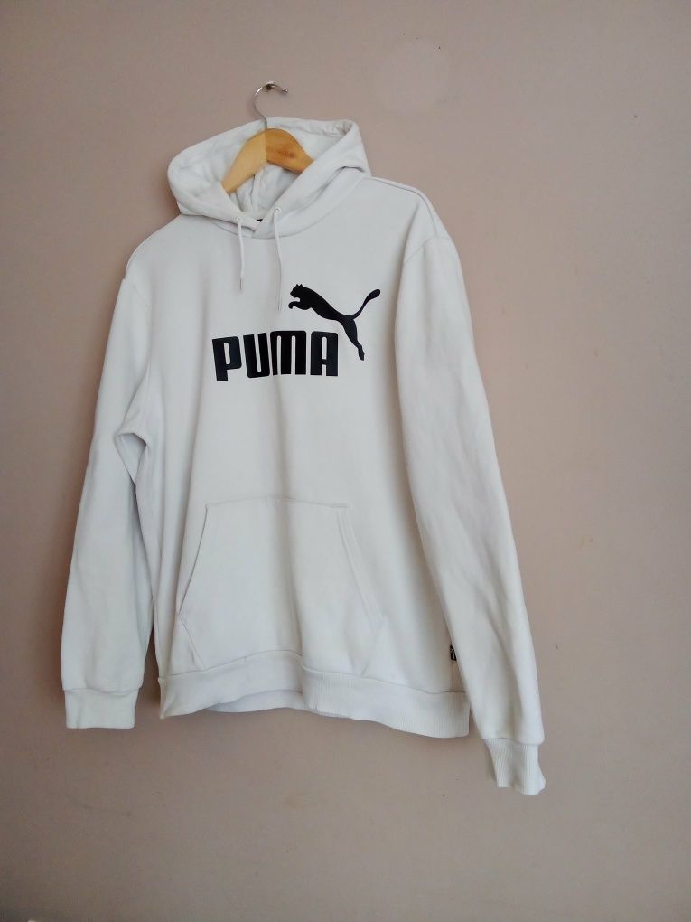 Biała bluza z kapturem Puma