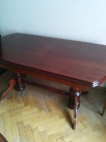 Stół rozkładany drewniany mahoń