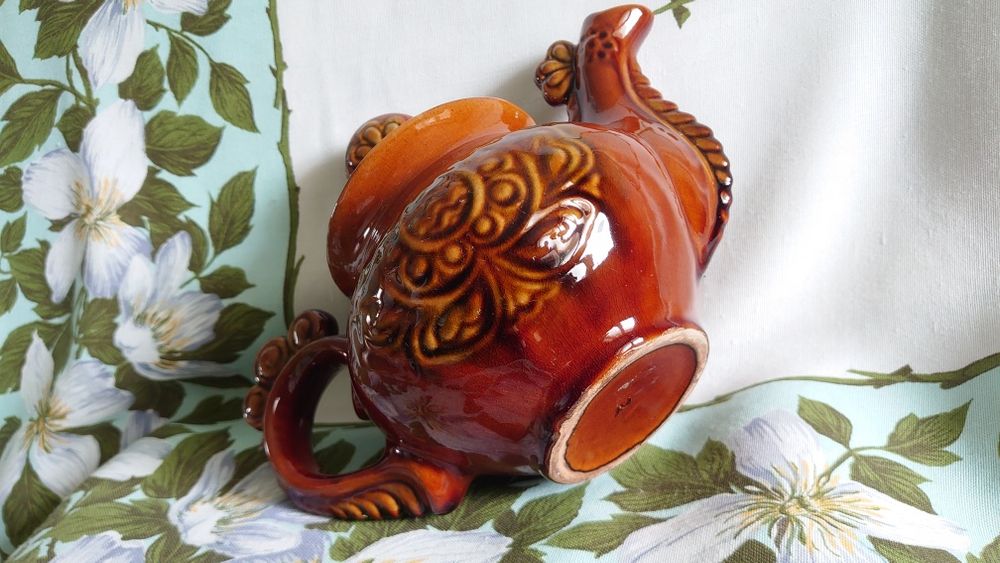 Чайничок Півник, майолика Васильків