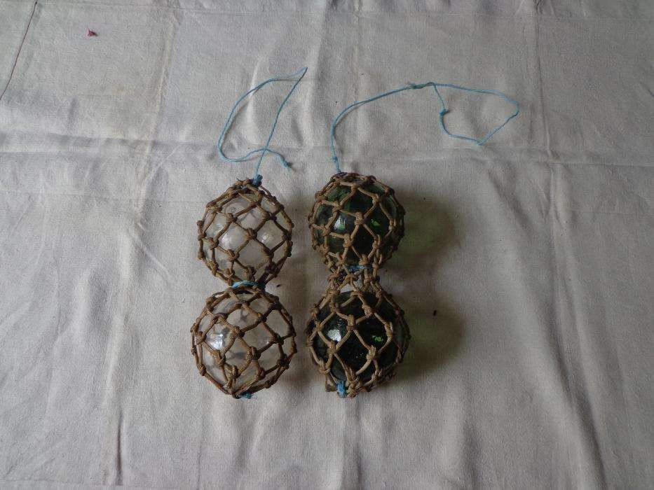 Bóias antigas em vidro, das redes da pesca