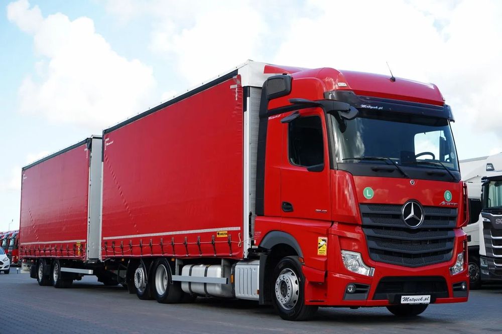 Mercedes-Benz ACTROS 2545 / ZESTAW TANDEM 120 M3 / PRZEJAZDOWY /  6x2 / OŚ PODNOSZONA / BIG SPACE / WIELTON / 2021