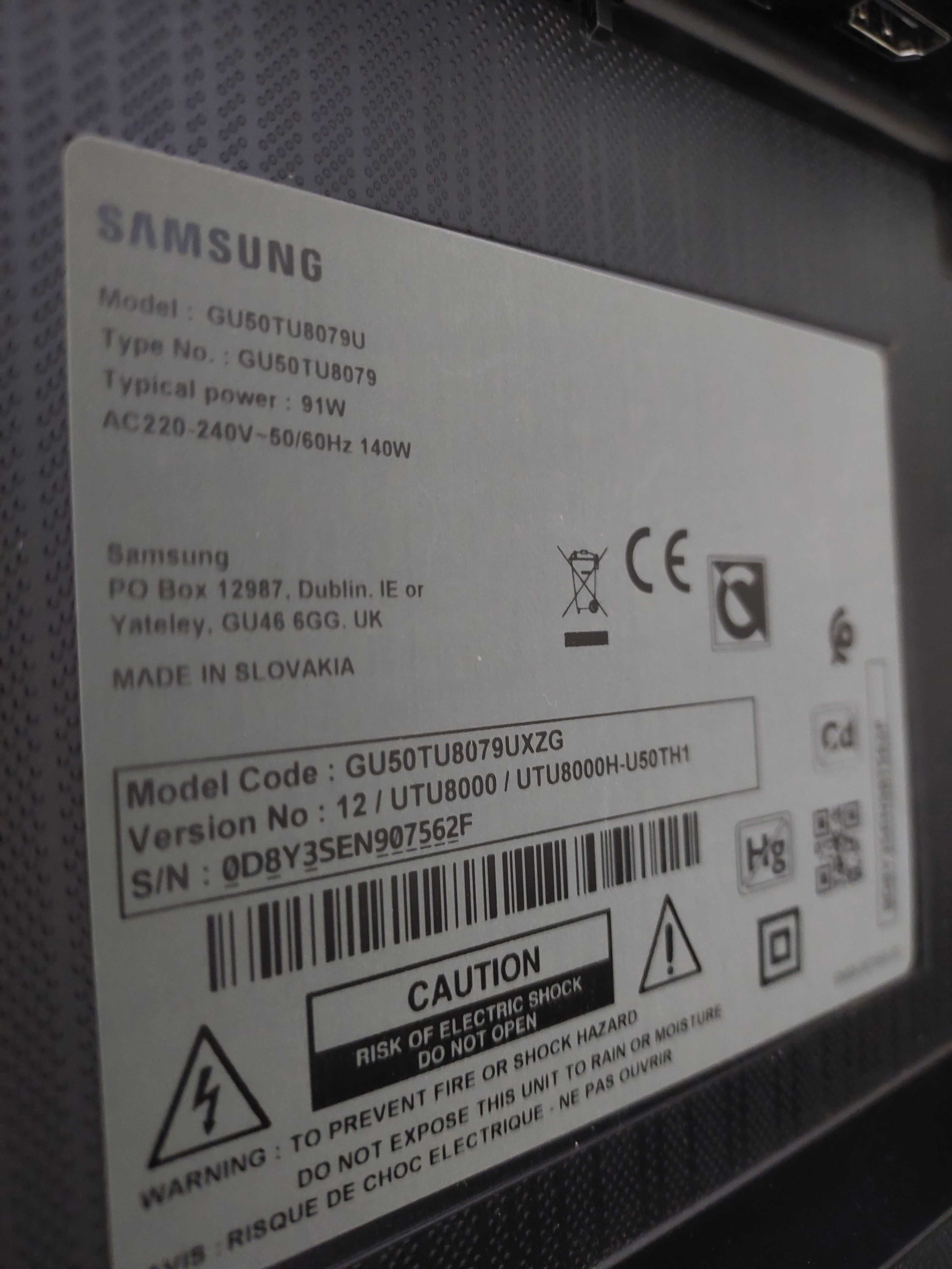 Телевізор 50 дюймів Самсунг Samsung GU50TU8079 смарт тв вай-фай 4К б/в