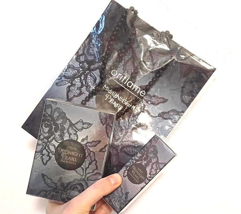 Zestaw prezentowy Midnight Pearl perfumy i torebka Oriflame