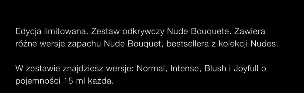 Zestaw set perfum Nude bouquet 4x15 ml damskie