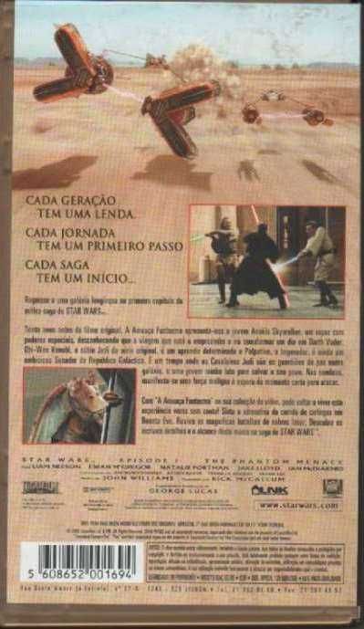 VHS Vintage Coleção "STAR WARS" Episódio 1 - Legendas Português