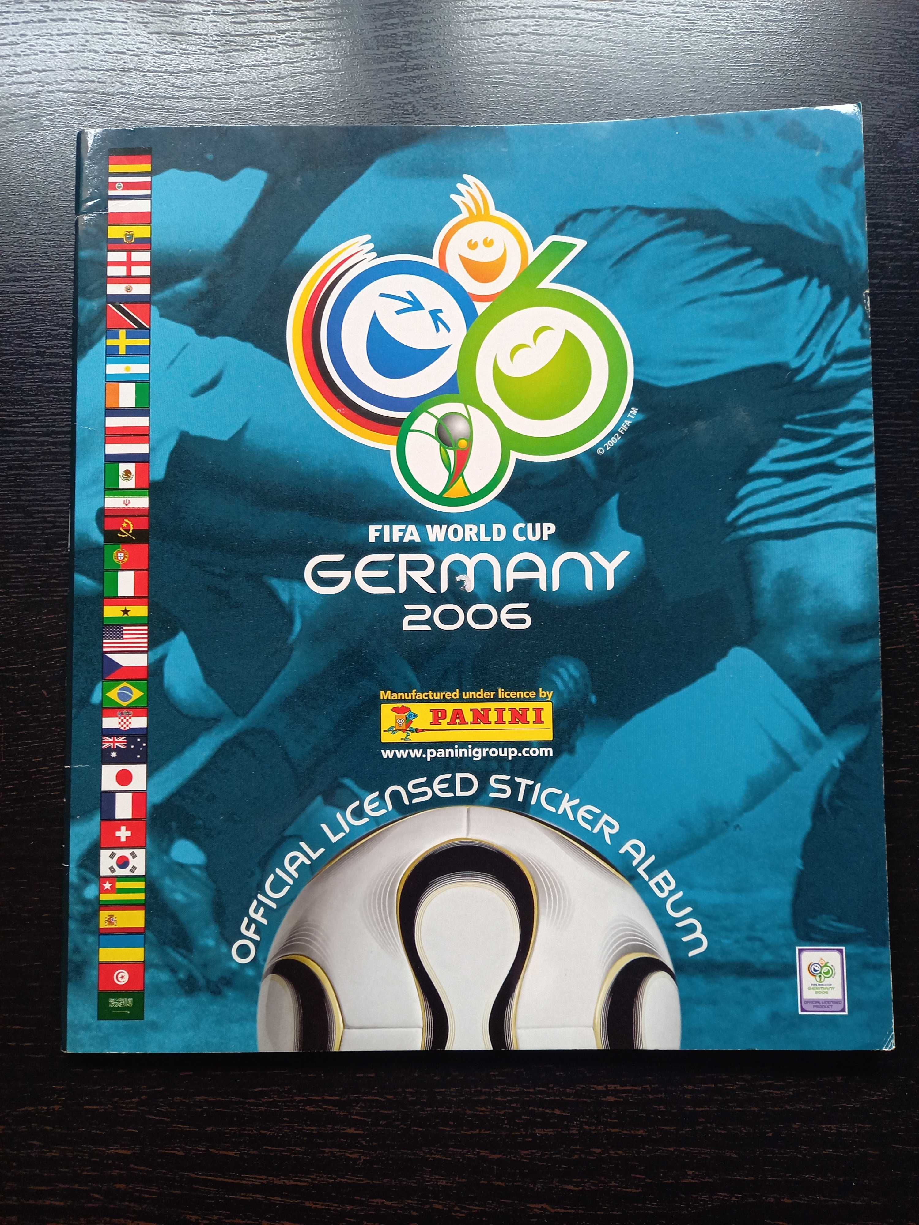 Lote de cromos futebol 1163 + Caderneta Mundial 2006 Germany Panini
