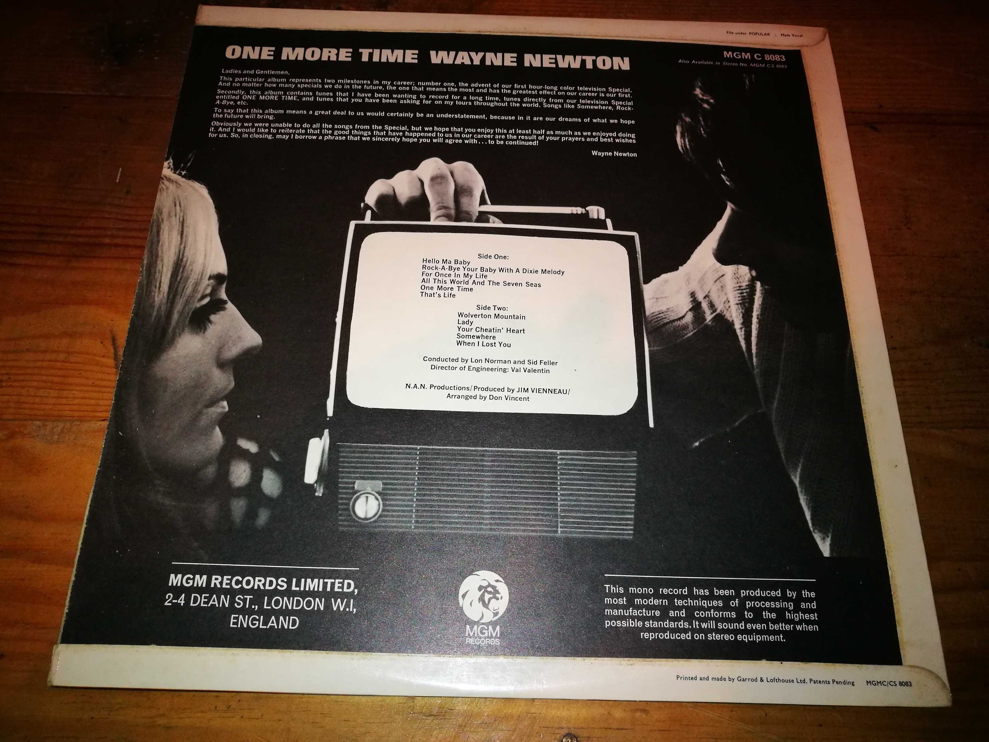 WAYNE NEWTON (Easy Listening) - One More Time	LP