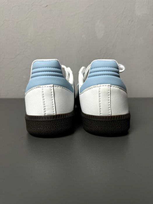 Кеди Adidas Samba White Blue адідас самба кросівки адідас кеды адидас