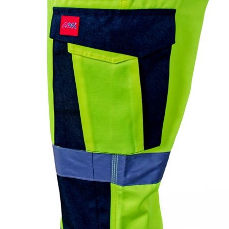 Spodnie robocze do pasa BHP FLASH Odblaskowe Mocne Potrójne  Rozmia 56