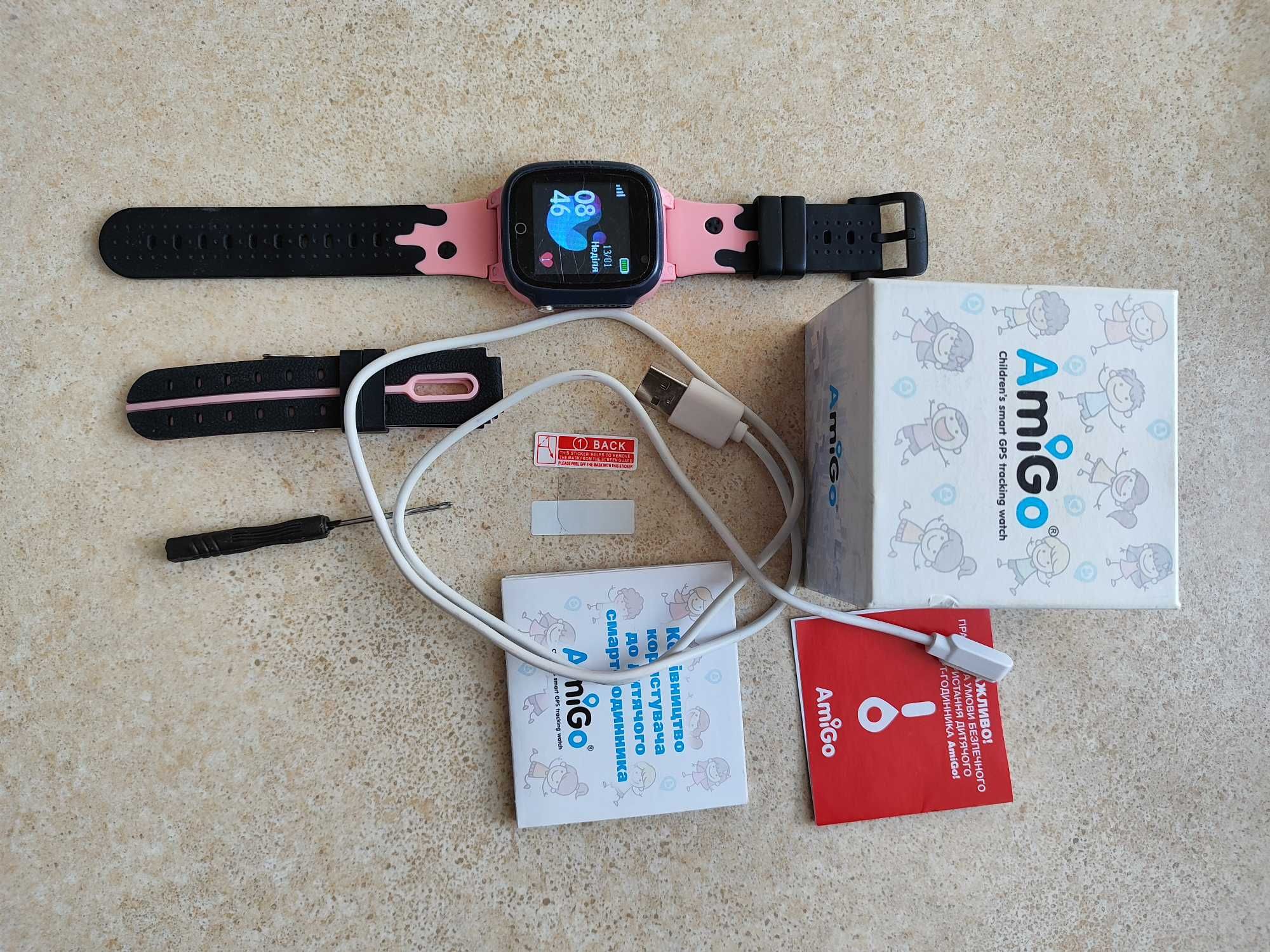 Дитячий смарт-годинник AmiGo GO008 GPS WIFI з можливістю дзвінків