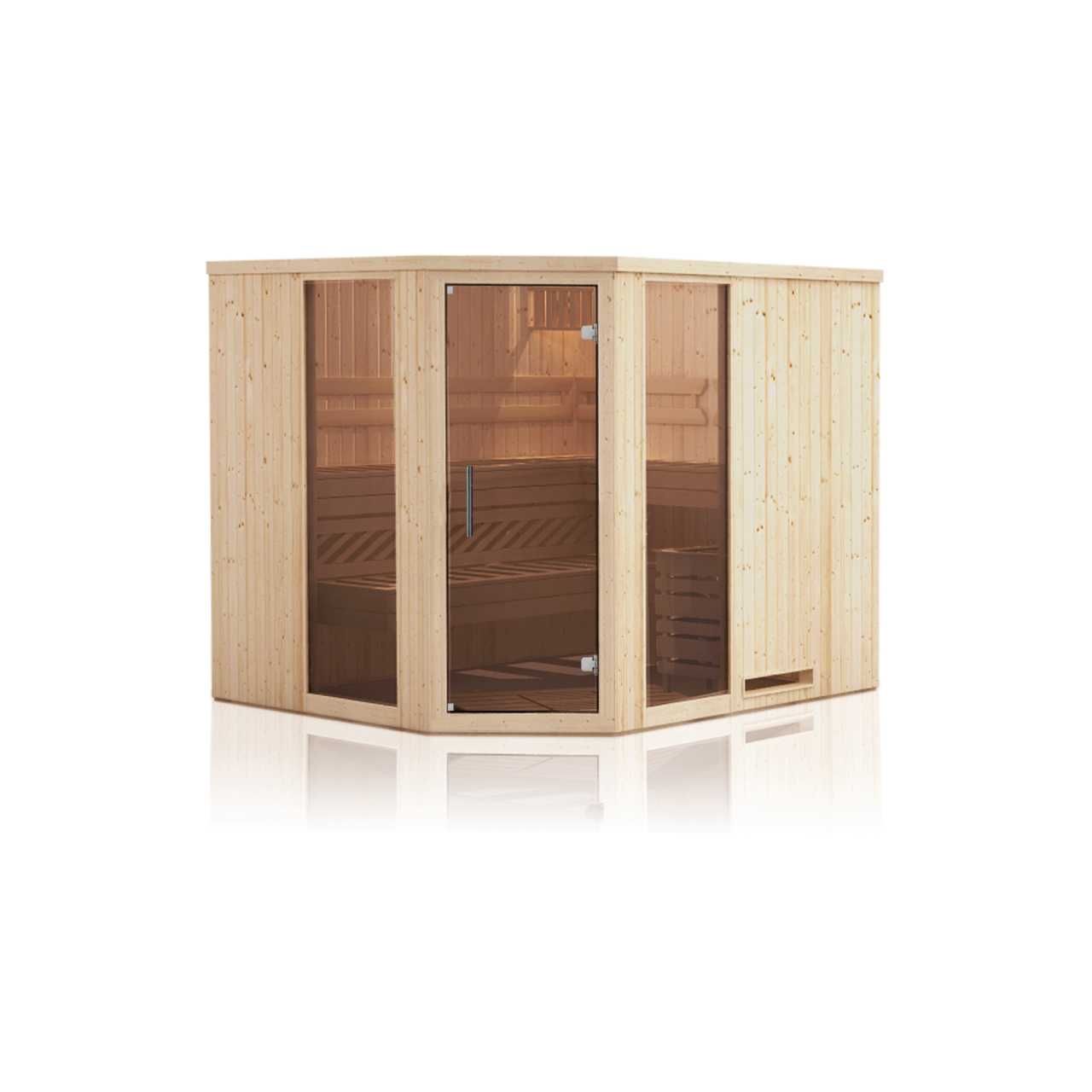 Sauna Narożna Family 2520E W0 - 6 osobowa Polskie Sauny