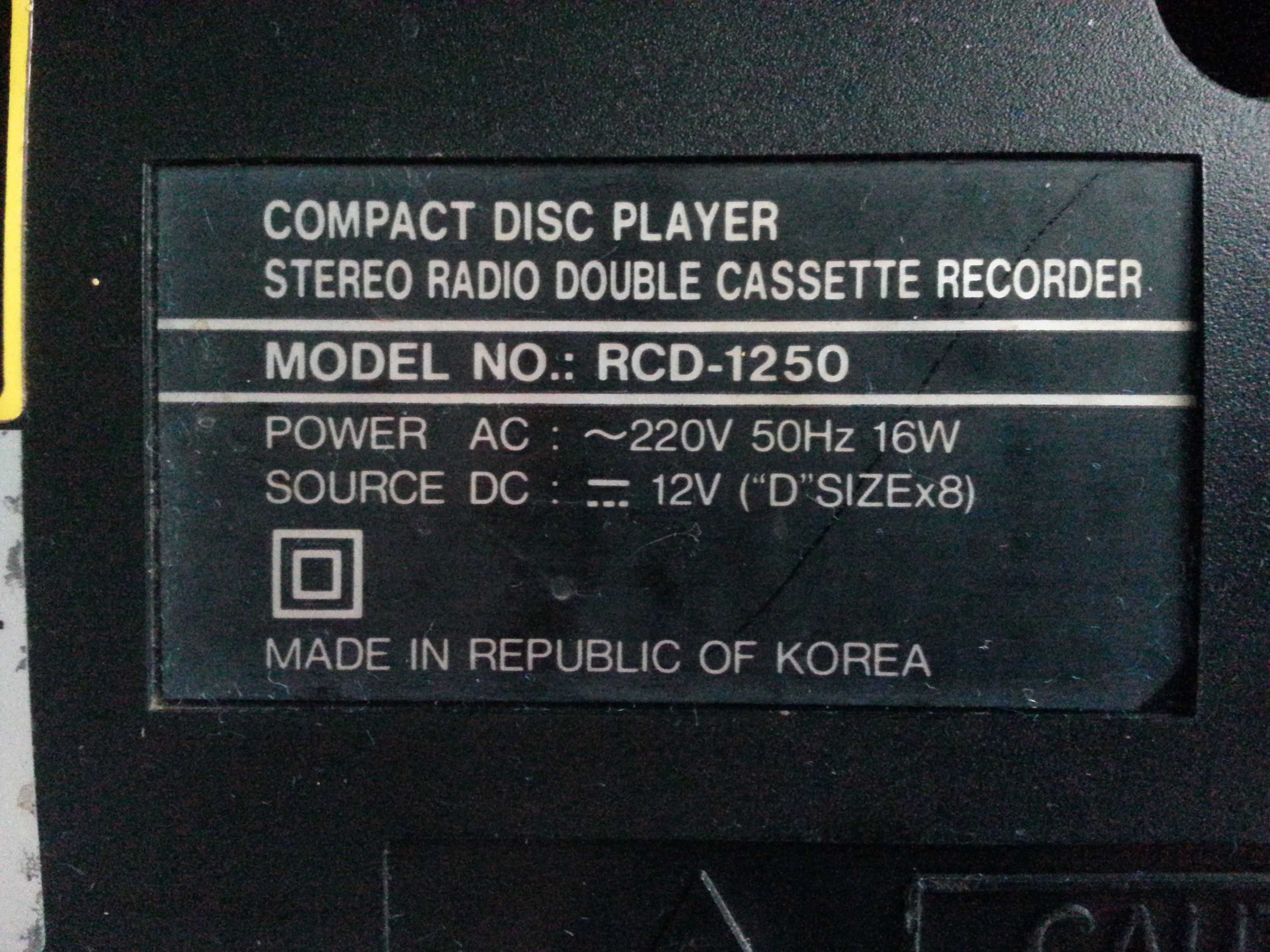 Radiomagnetofon z CD Samsung RCD 1250