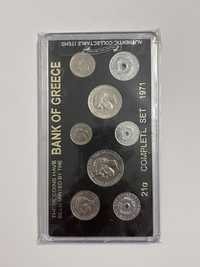 Коллекция сет набор монет 21a  1971 Bank of Greece