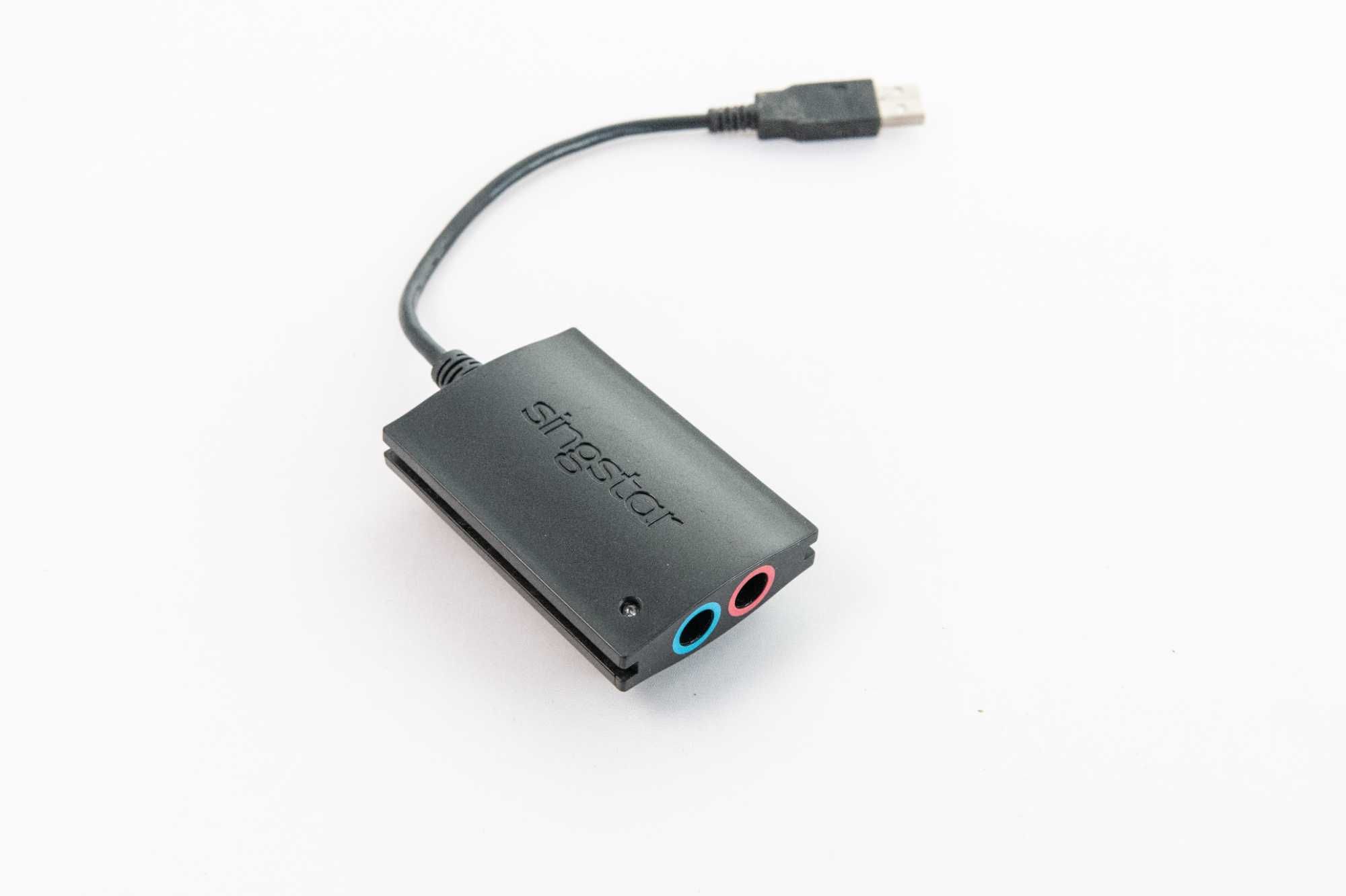 2x mikrofon przewodowy Singstar PS3 Playstation 3 + adapter