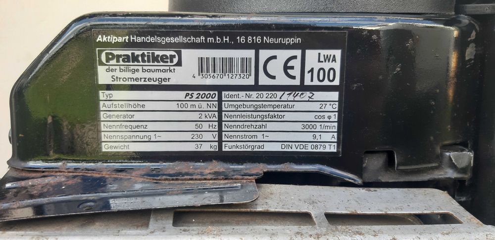 Agregat prądotwórczy Briggs&Stratton 2kW