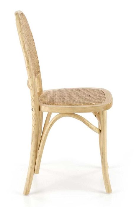 Krzesło klasyczne drewniane K502 rattan naturalny