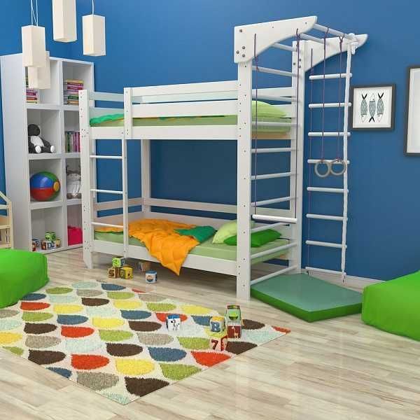 Дитяче двоярусне ліжко (Babyson 10) 80×190 см дерево